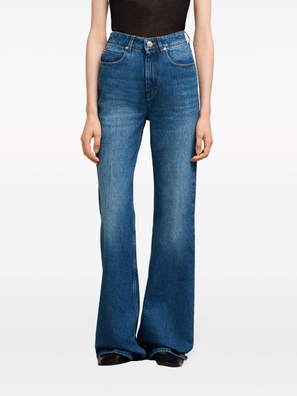 AMI Paris high-rise flared-leg Jeans | Blue | FARFETCH