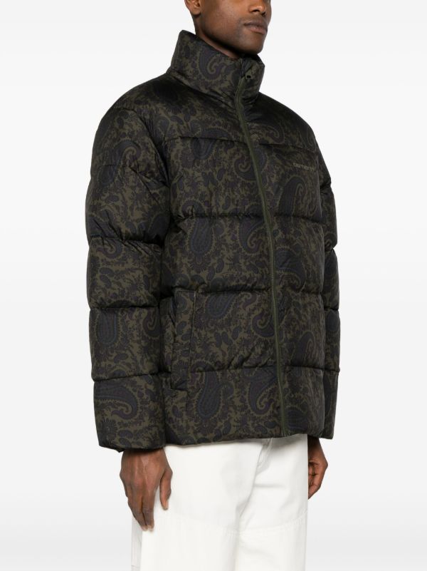 Carhartt WIP Springfield ペイズリーパデッドジャケット | グリーン