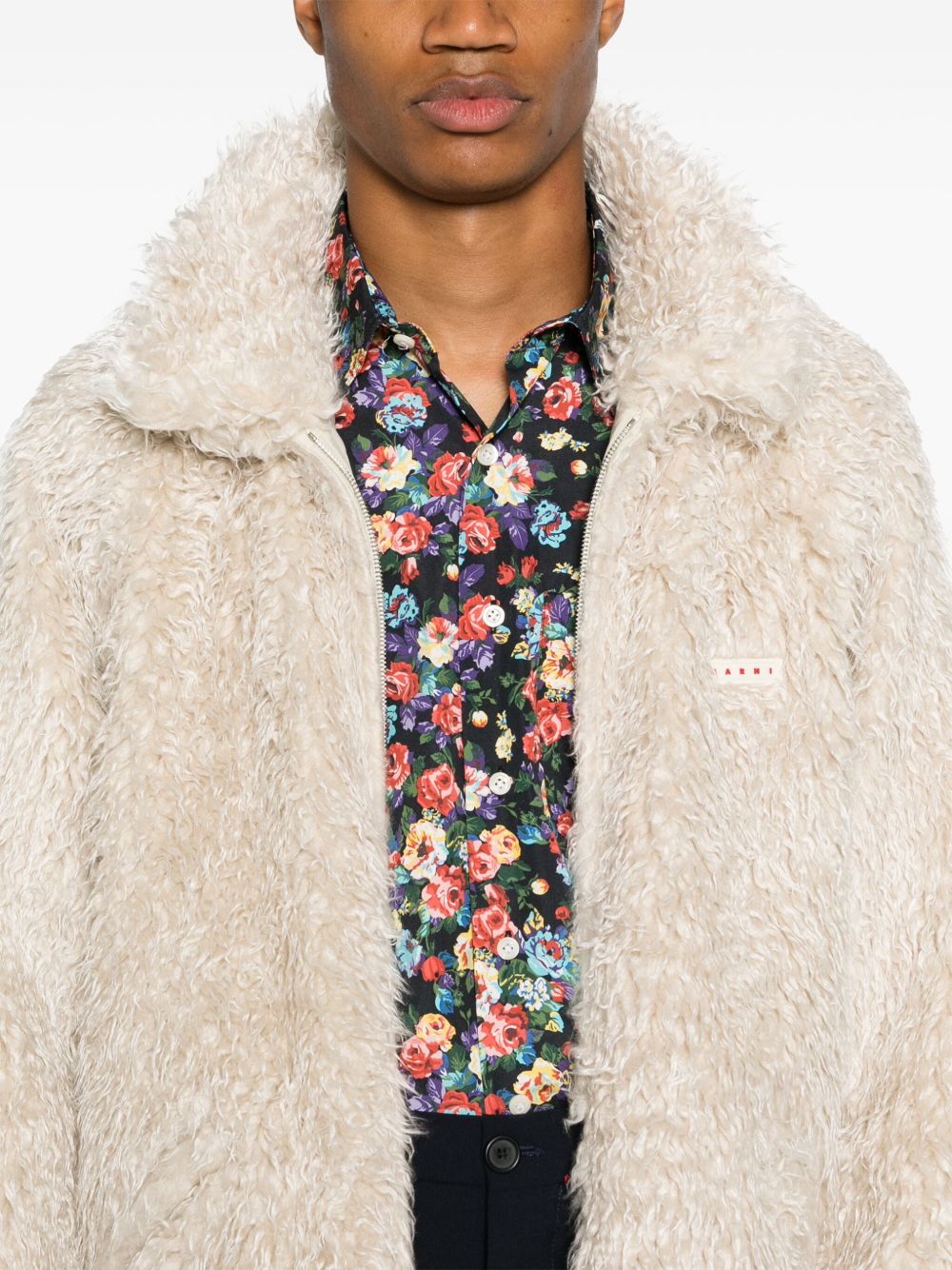 Marni ムートンスタイル ジャケット | ニュートラル | FARFETCH JP