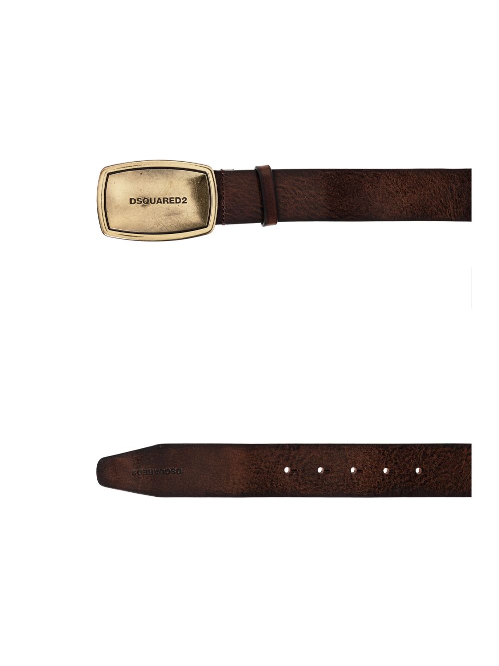 DSQUARED2 logo-plaque Buckle Belt | Brown | FARFETCH