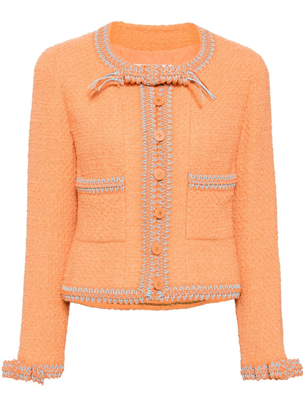 CHANEL Pre-Owned 1994 ツイードジャケット | オレンジ | FARFETCH JP