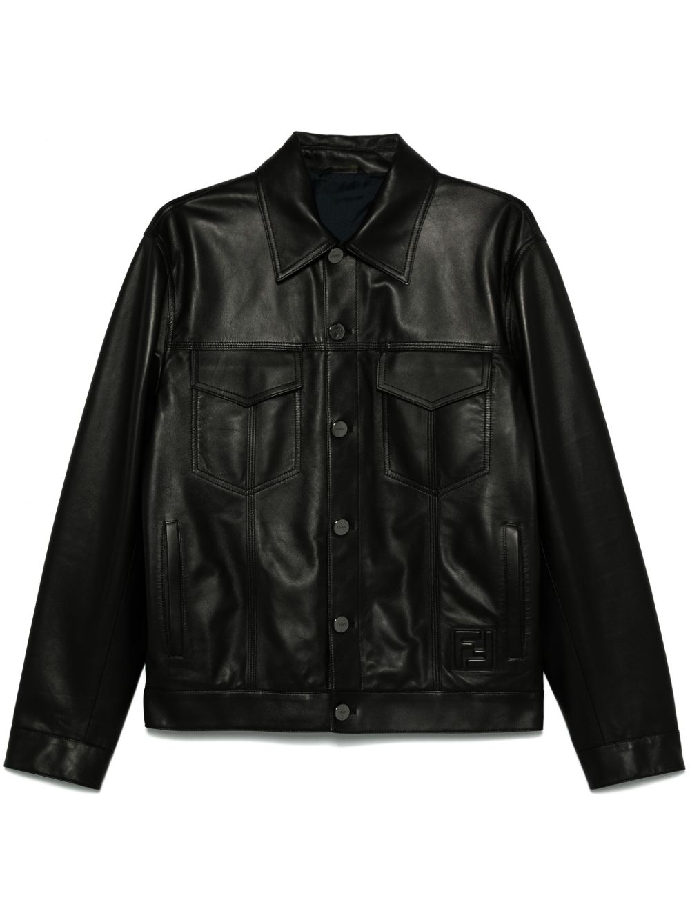 FENDI Leather Jacket | Black | FARFETCH