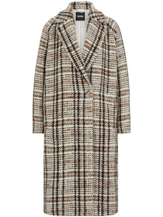 BOSS チェック コート | ニュートラル | FARFETCH JP