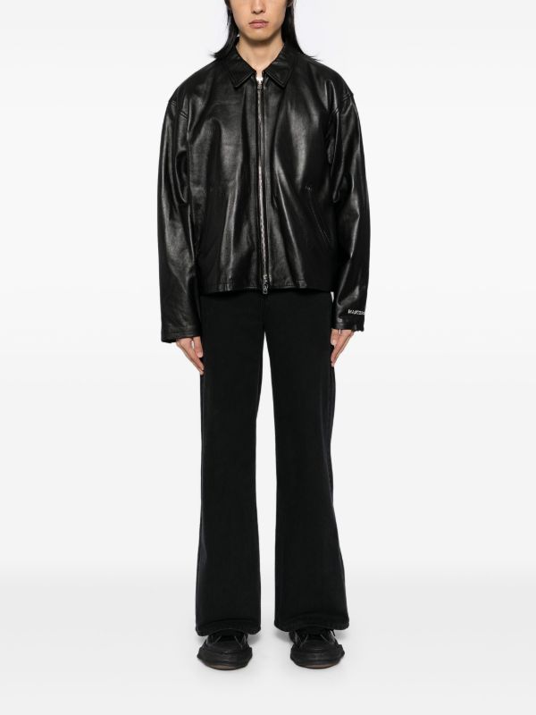 Mastermind World ジップ レザージャケット | ブラック | FARFETCH JP
