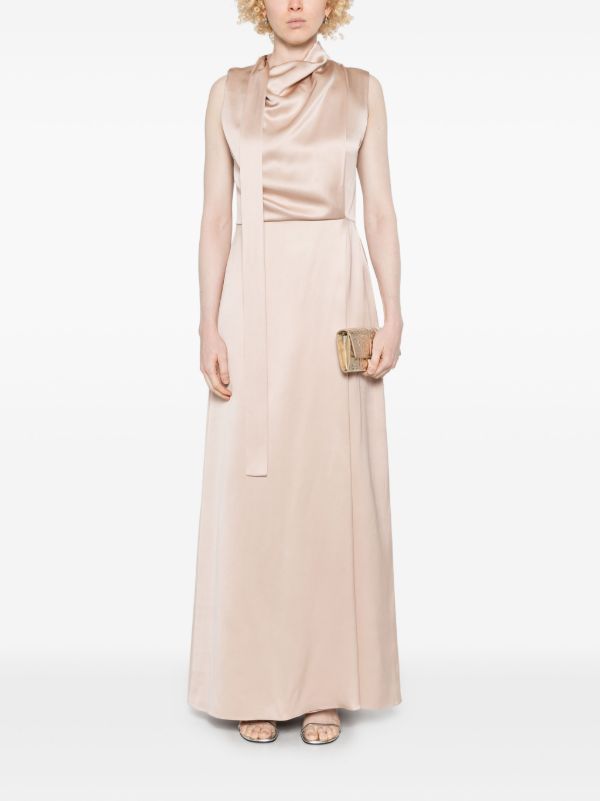 FENDI シルクマキシドレス | ピンク | FARFETCH JP