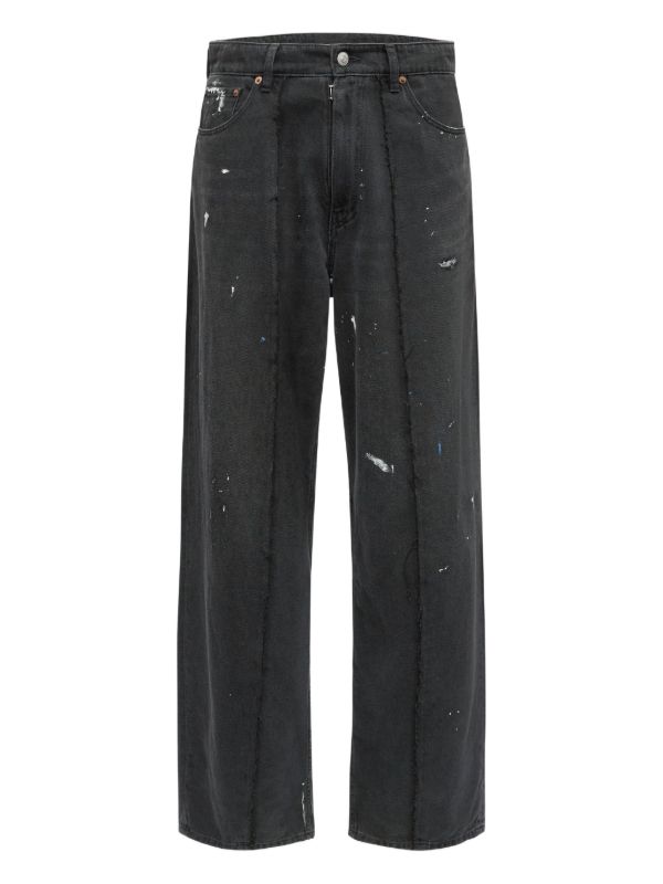 MM6 Maison Margiela paint-splattered Jeans | Grey | FARFETCH