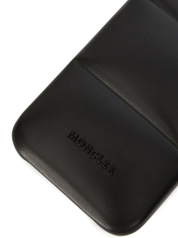 Moncler Quilted Leather Phone Case | Black | FARFETCH