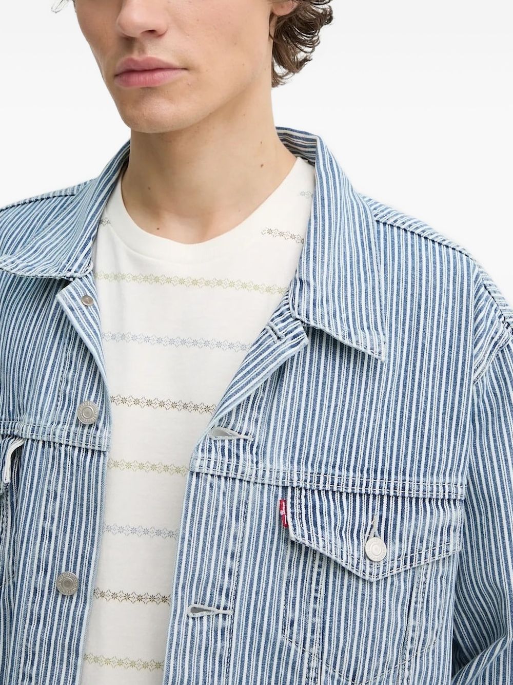 Levi's ストライプ デニムジャケット | ブルー | FARFETCH JP