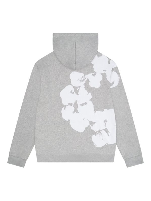 Denim Tears Big Cotton Wreath Hoodie | Grey | FARFETCH