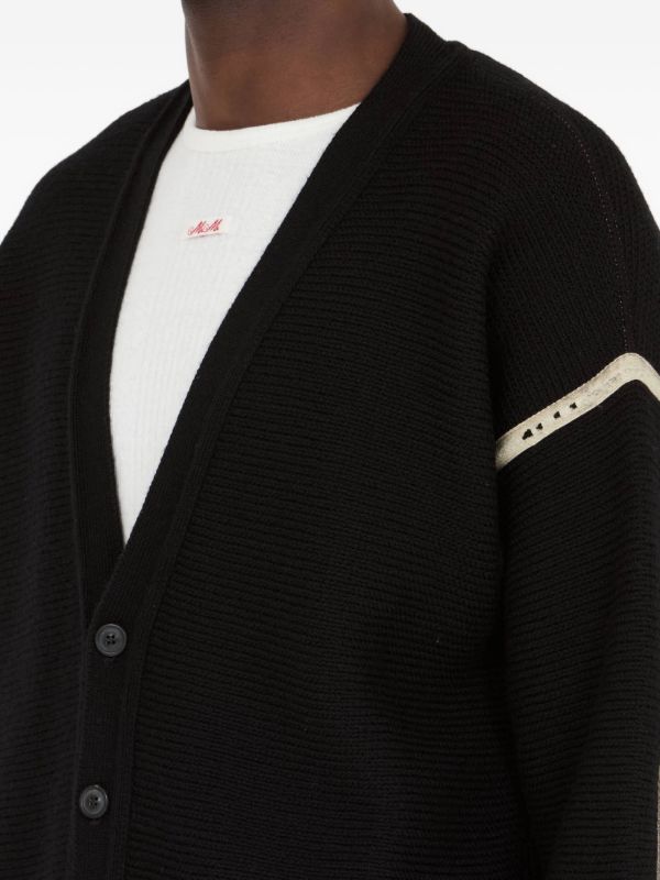 Maison Margiela エルボーパッチ カーディガン | ブラック | FARFETCH JP