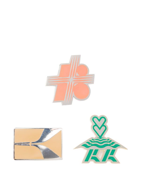 Kiko Kostadinov グラフィック ピン | ゴールドトーン | FARFETCH JP