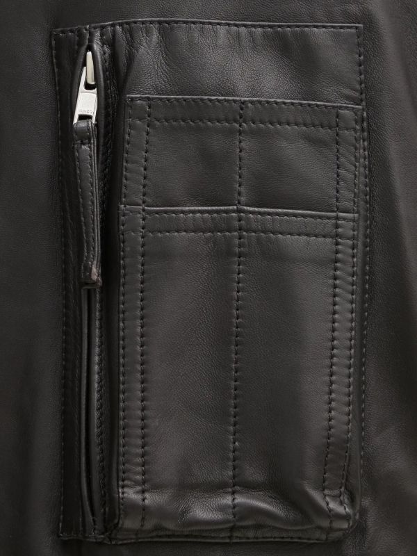 Kenzo ジップアップ レザージャケット | ブラック | FARFETCH JP