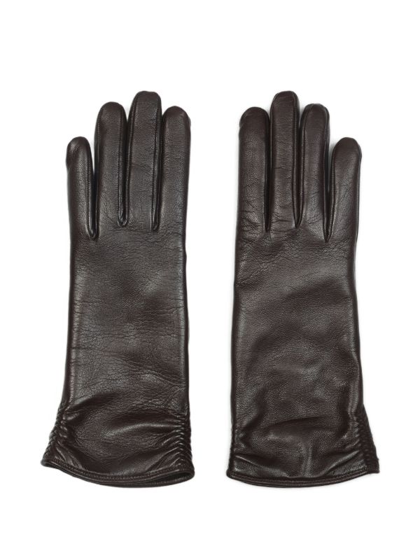 Giorgio Armani レザーグローブ | ブラウン | FARFETCH JP