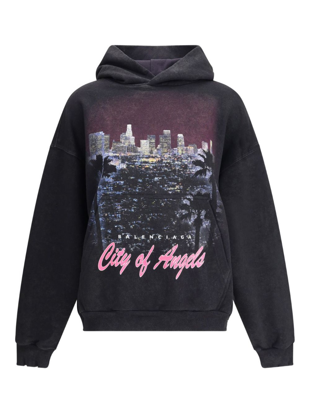 Balenciaga Los Angeles Cityscape Hoodie | Black | FARFETCH