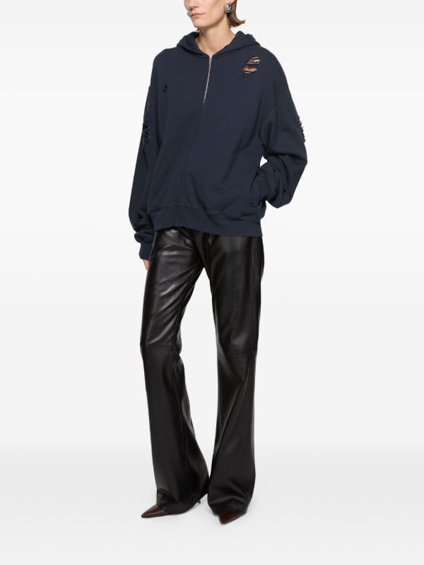 Acne Studios ダメージ パーカー | ブルー | FARFETCH JP