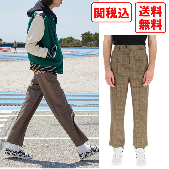 関税・送料込 CELINE HOUNDSTOOTH SKATE TROUSERS パンツ (CELINE