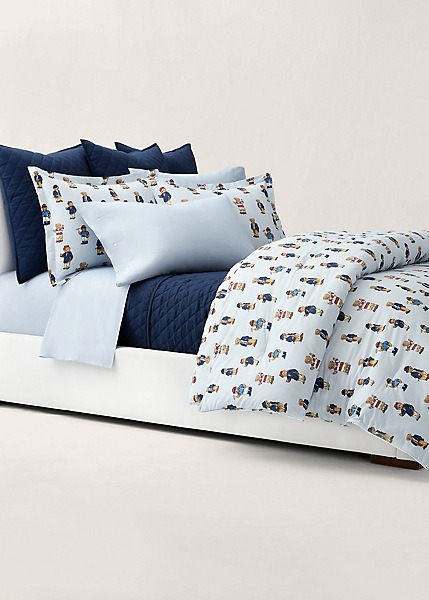 ラルフローレン】 Poloベア シーツセット ストライプ ダブル (RALPH