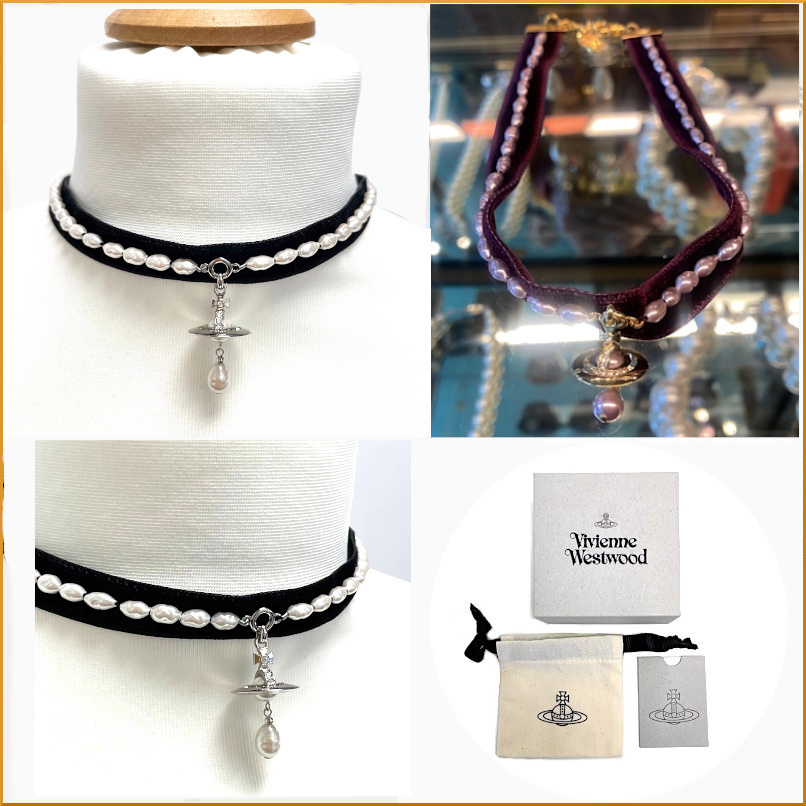 新作☆vivienne westwood☆ALEKSA オーブロゴパール チョーカー