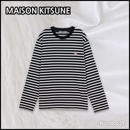 ロゴ ストライプ MAISON KITSUNE(メゾンキツネ) Tシャツ・カットソー