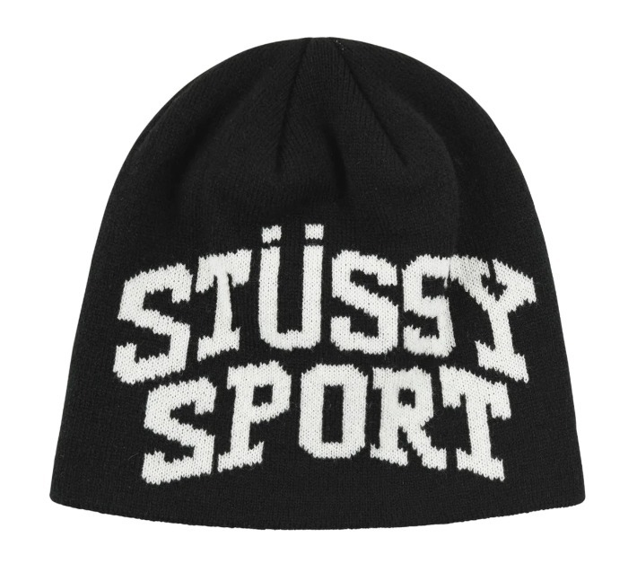 ☆送料 関税込☆Stussy☆SPORT JACQUARD SKULLCAP BEANIE☆Black