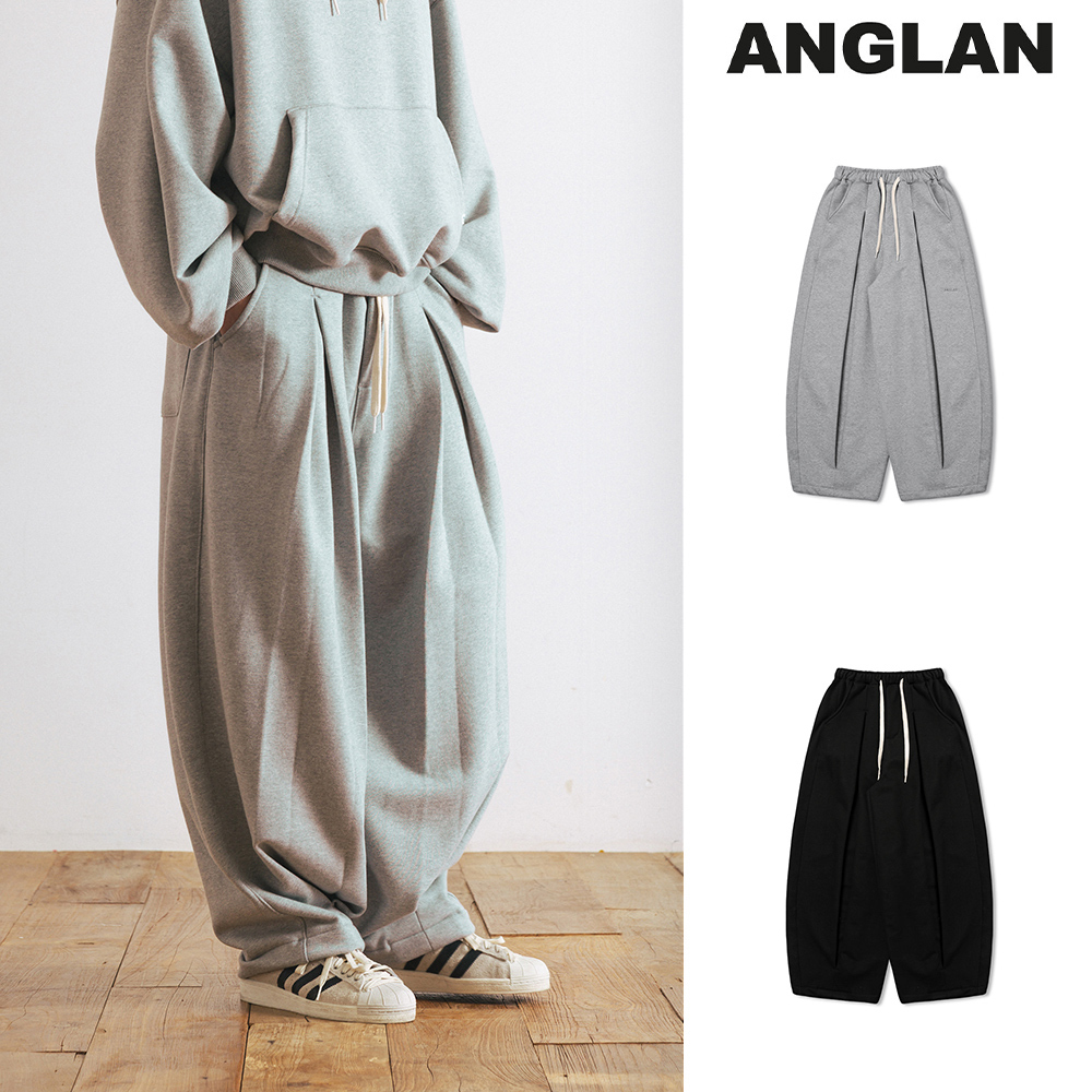 ANGLAN】23FW☆ [AG] Valley Tuck Sweat Balloon Pants (ANGLAN