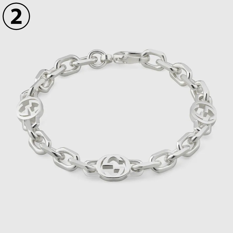 GUCCI グッチ インターロッキングG シルバー ブレスレット (GUCCI