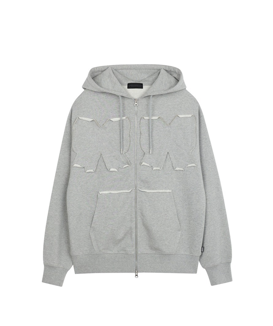 ☆ジェニー着用☆【YOUHEE】☆YOUHEE RIBBON HOOD ZIP-U.P☆ (YOUHEE