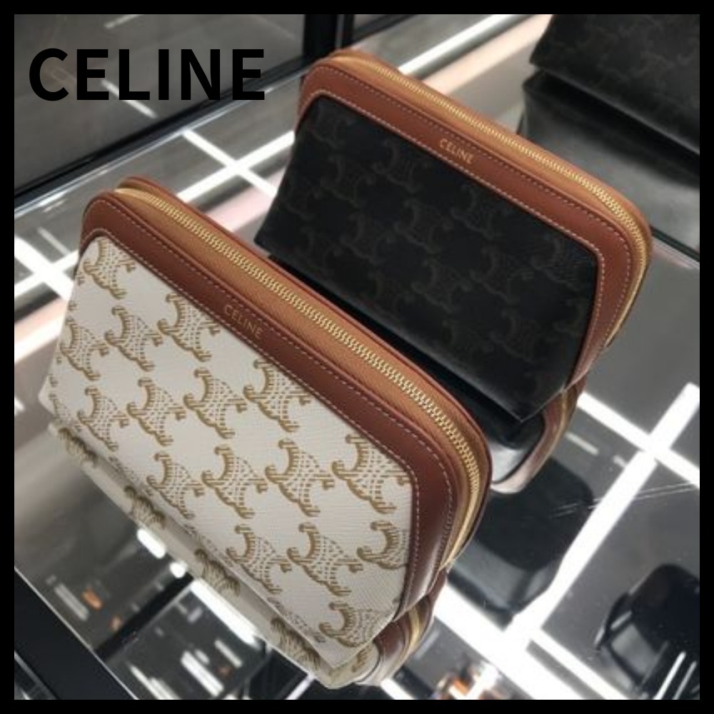CELINE】スモール コスメティックポーチ トリオンフキャンバス (CELINE