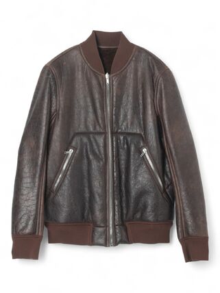 RICK OWENS(リックオウエンス) レザージャケット(メンズ) - ブランド