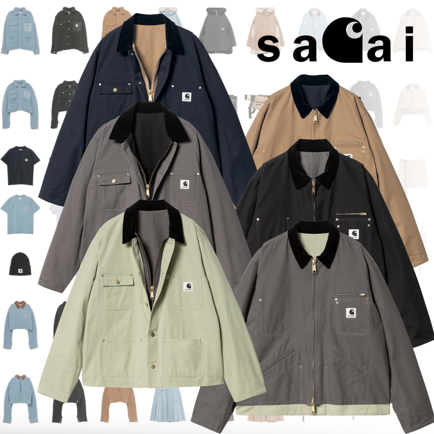 SACAI Carhartt WIP サカイ カーハート Reversible Duck Jacket (sacai