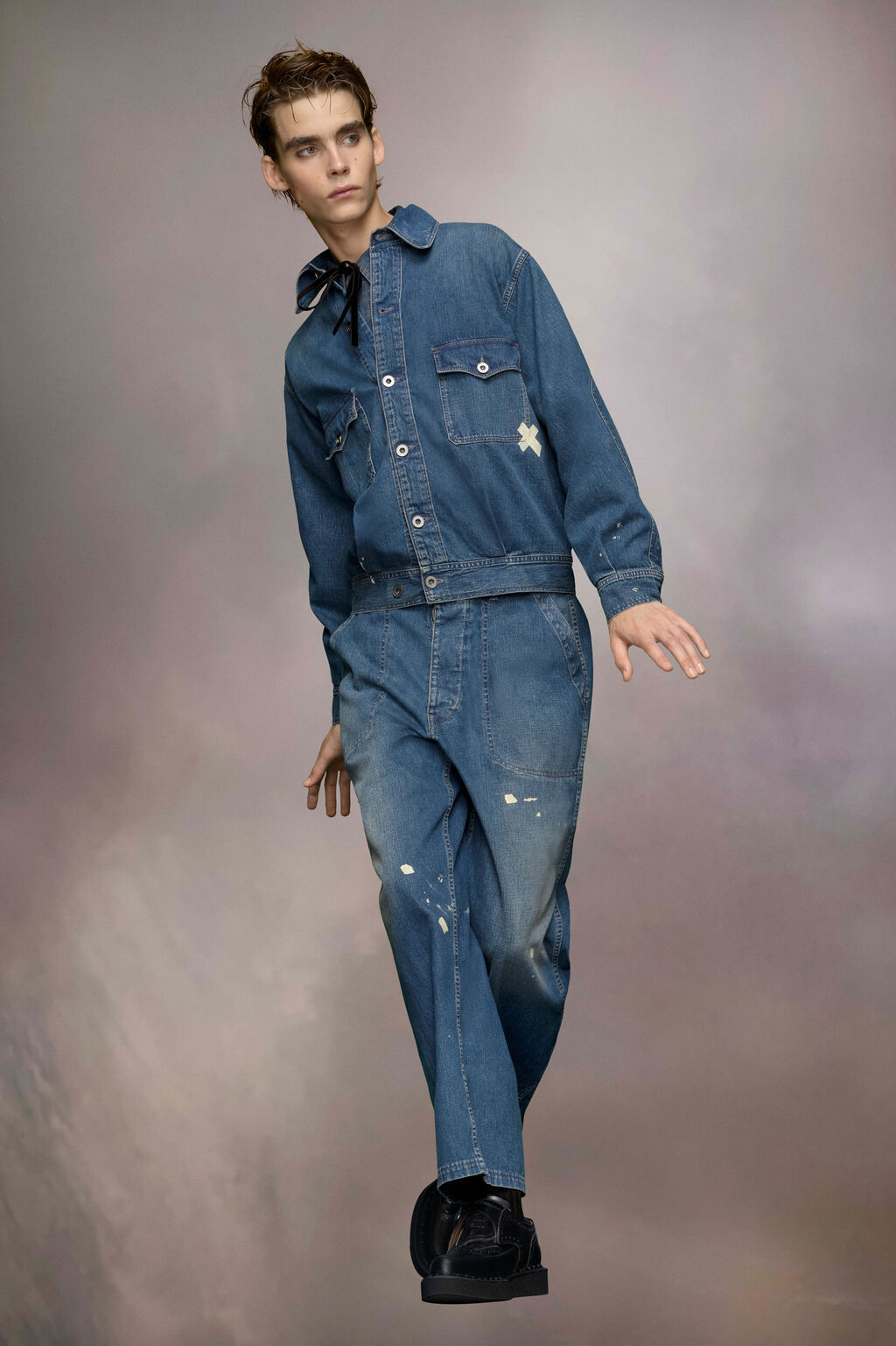 メゾンマルジェラ ディストレスト デニムジャケット ブルゾン 44サイズ