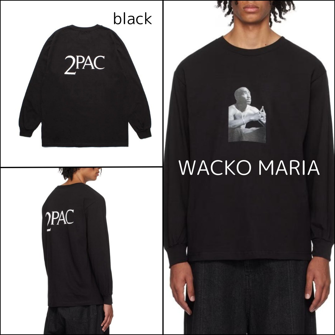 WACKO MARIA】ワコマリア ロンT クルーネック2PAC ブラック (WACKO