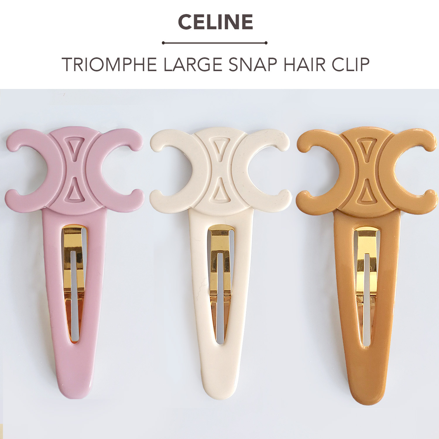 CELINE トリオンフ ラージ スナップ ヘアクリップ (CELINE/ヘア