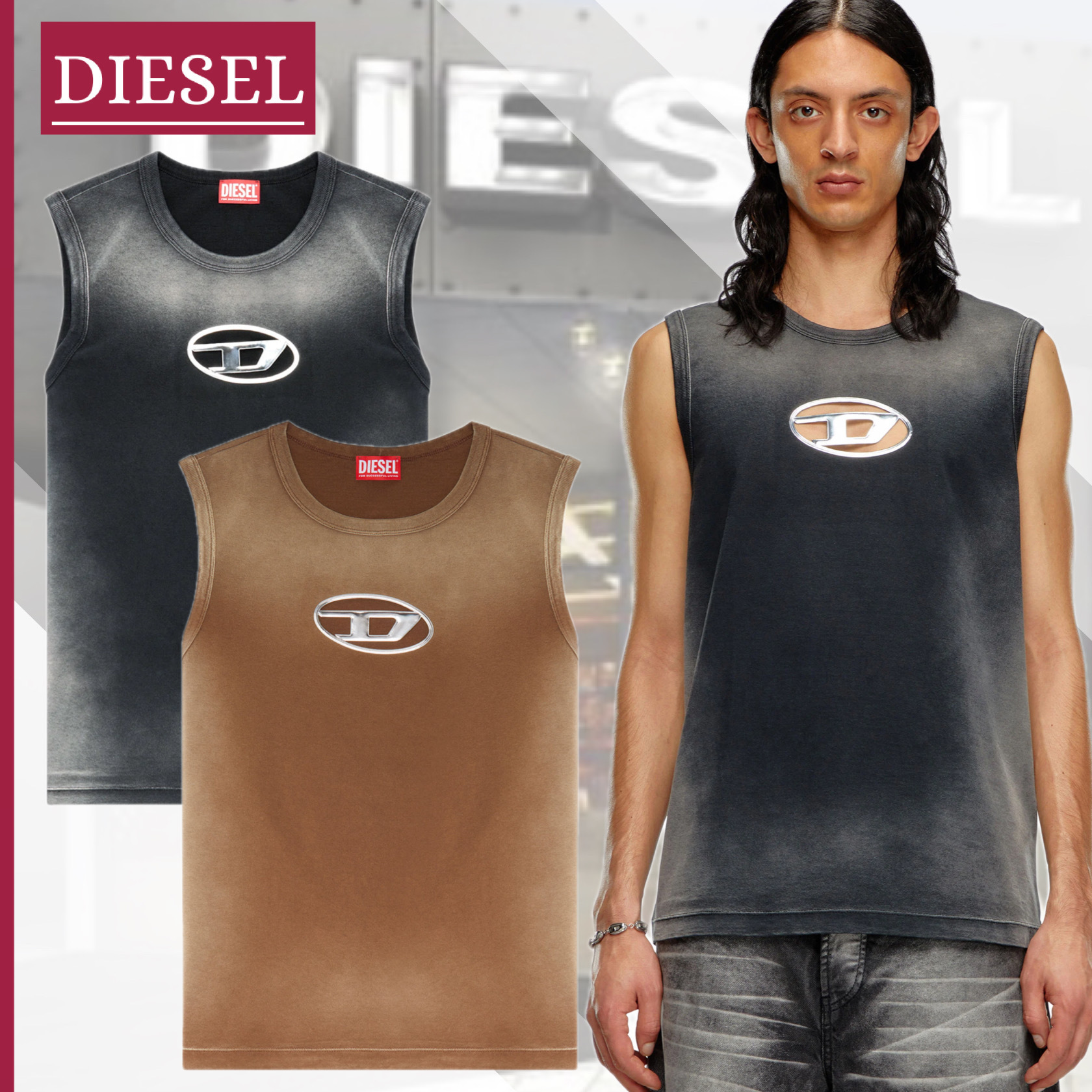 国内即発】DIESEL『T-Brico タンクトップ』送料込 (DIESEL/タンク