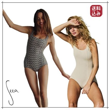 ブラック（黒）系 SEEA(シーア) ワンピース水着(レディース