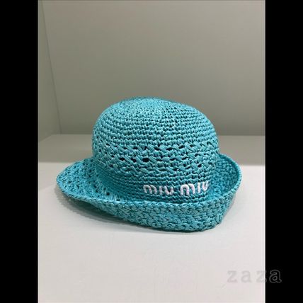 MiuMiu(ミュウミュウ) ストローハット(レディース) - ブランド通販のBUYMA