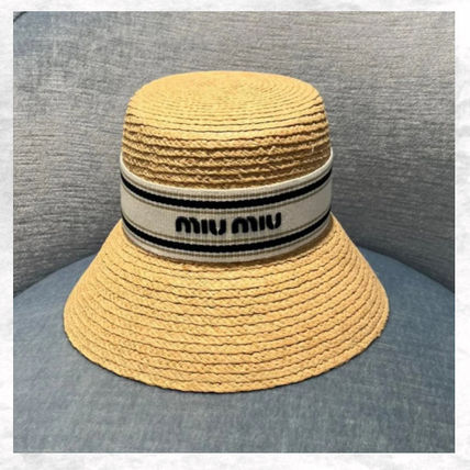 MiuMiu(ミュウミュウ) ストローハット(レディース) - ブランド通販のBUYMA