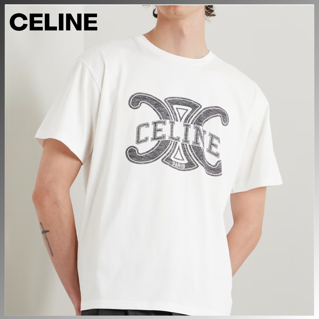 CELINE セリーヌ トリオンフロゴプリント入り Tシャツ (CELINE/Tシャツ