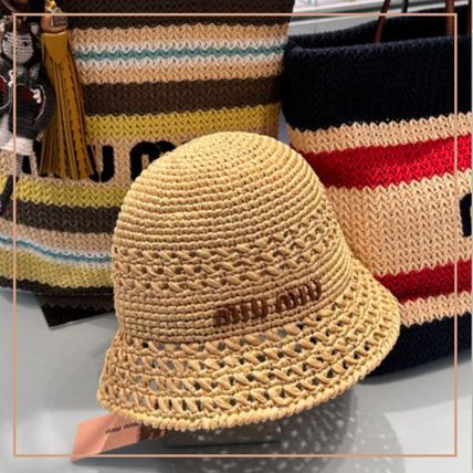 MiuMiu(ミュウミュウ) ストローハット(レディース) - ブランド通販のBUYMA