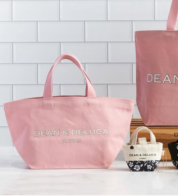 DEAN＆DELUCA ハワイ限定 キャンバストートバッグ ピンク S (小
