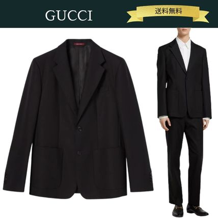 ブラック（黒）系 GUCCI(グッチ) テーラードジャケット(メンズ