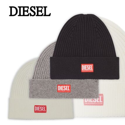ホワイト（白）系 DIESEL(ディーゼル) ニットキャップ・ビーニー