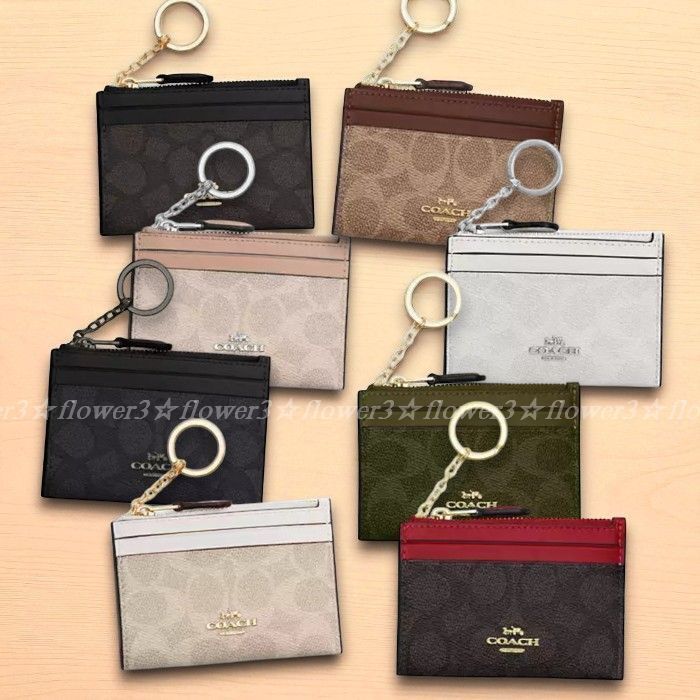 Coach ミニ スキニー ID ケース シグネチャー キャンバス 送料込