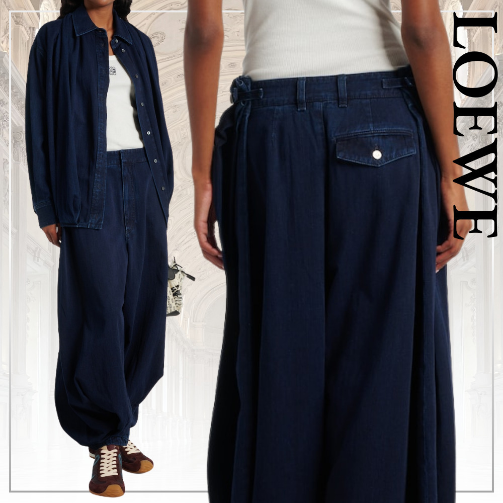 最終！滝沢眞規子着用MAXMARA エコレザーパンツ M ネイビー 滝沢眞規子