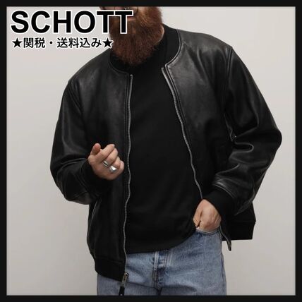 ブラック（黒）系 L Schott(ショット ) レザージャケット(メンズ