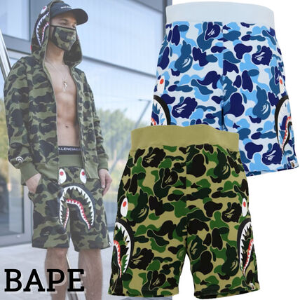 ブルー（青）系 A BATHING APE(アベイシングエイプ) ハーフ・ショート
