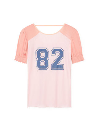 faerie pad shoulder raglan half top