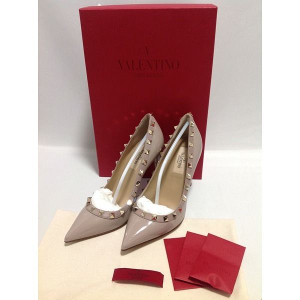 即発送】VALENTINO◇ロックスタッズパンプス プードル 34.5/37