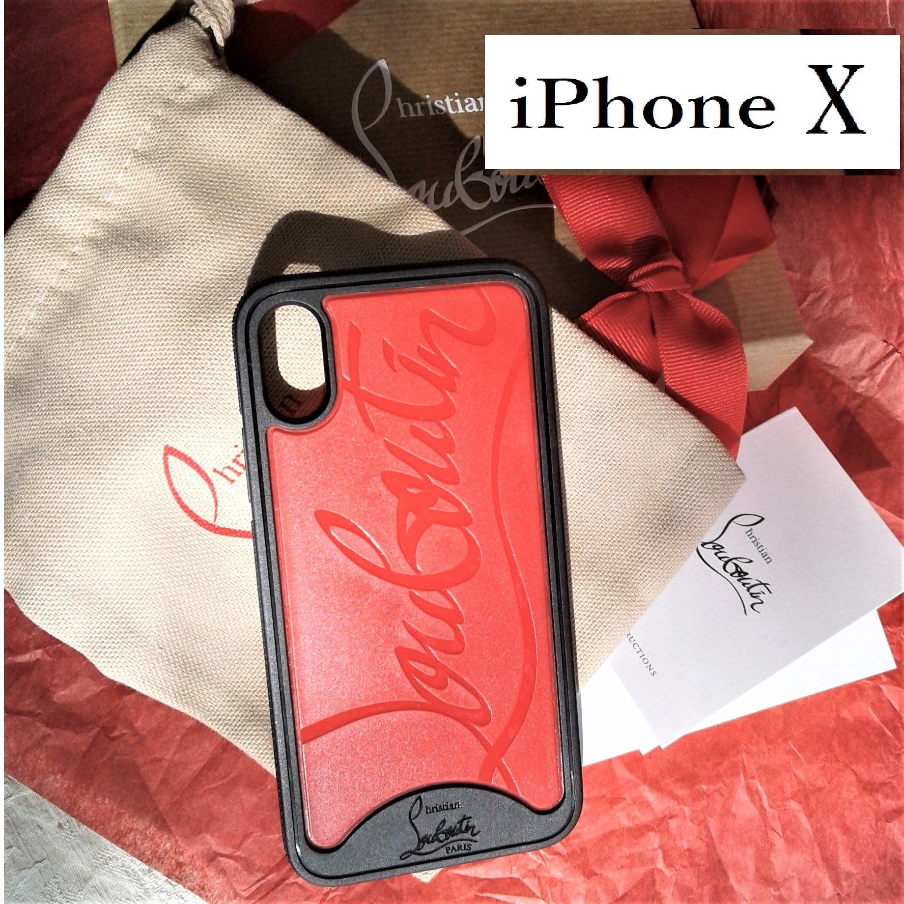 iPhone X ☆送税込 - レッドソール スマホ ケース (Christian