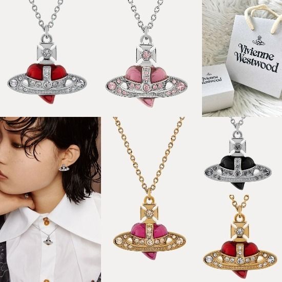 Vivienne Westwood ハート型オーブ Diamante Heart ネックレス